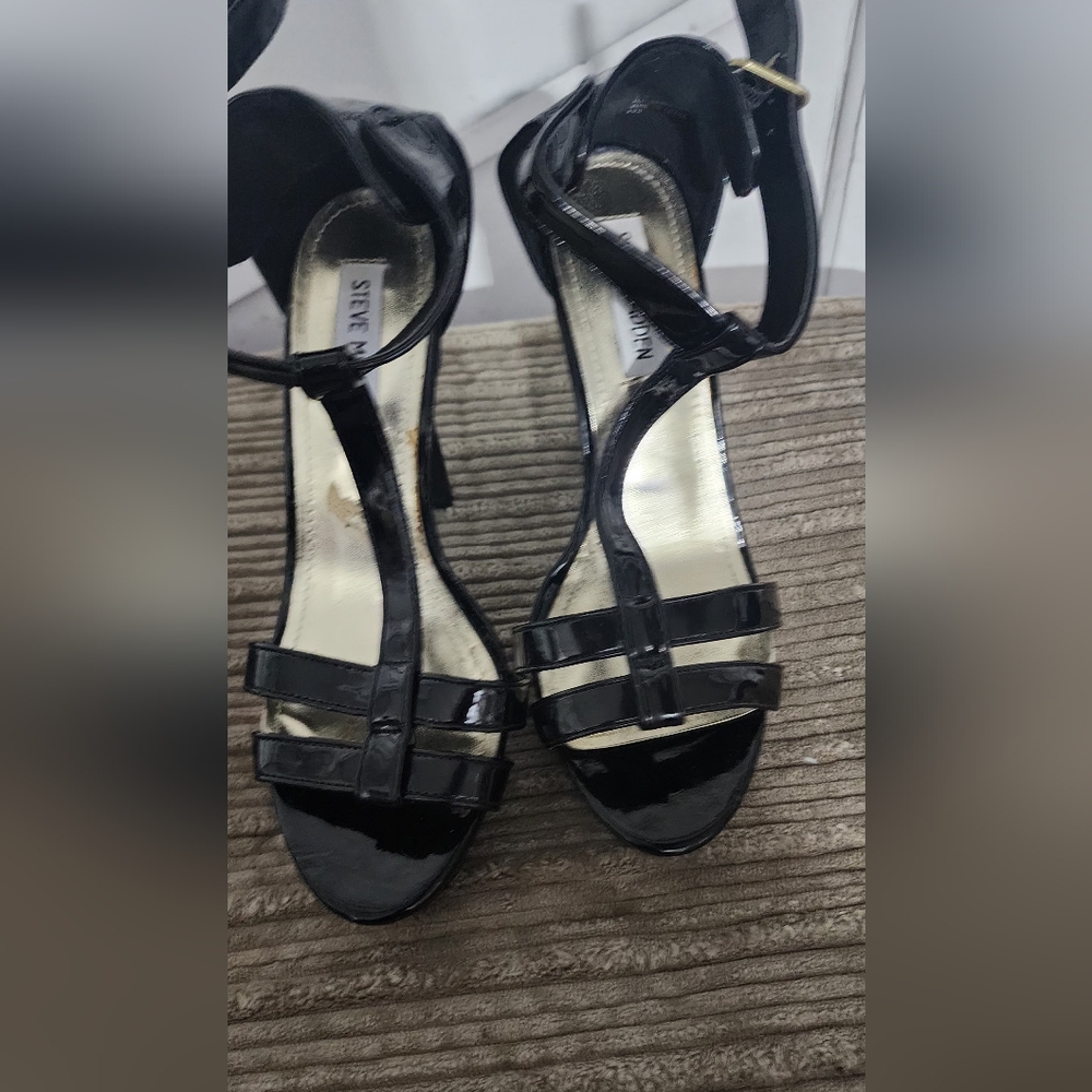 Steve Madden Black Strappy Heels